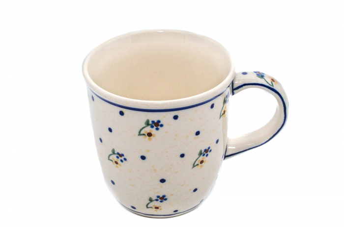 Cana ceramica smaltuita pentru ceai / cafea / vin fiert Little Flowers, pictata manual, 350 ml [8]