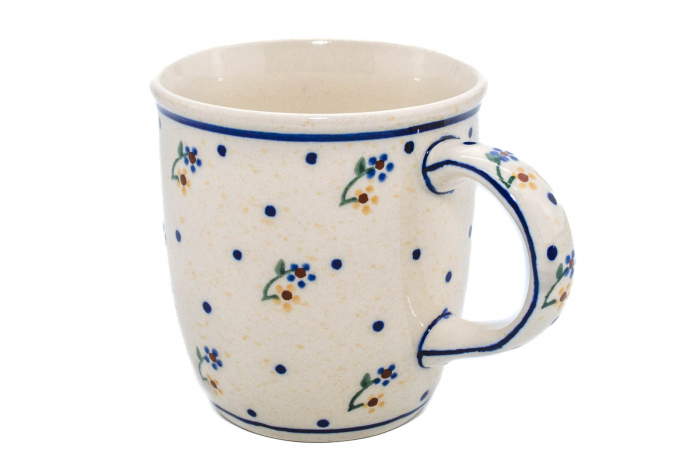 Cana ceramica smaltuita pentru ceai / cafea / vin fiert Little Flowers, pictata manual, 350 ml [4]