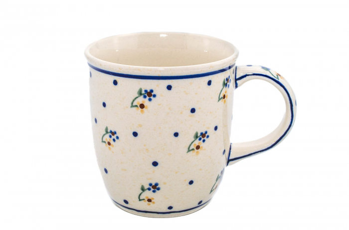Cana ceramica smaltuita pentru ceai / cafea / vin fiert Little Flowers, pictata manual, 350 ml [3]