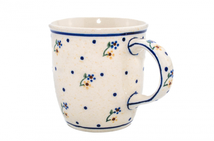 Cana ceramica smaltuita pentru ceai / cafea / vin fiert Little Flowers, pictata manual, 350 ml [6]