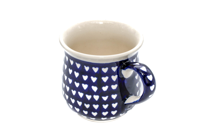 Cana ceramica smaltuita pentru ceai / cafea / vin fiert Love Hearts, in forma de "balon", pictata manual, 250 ml [3]