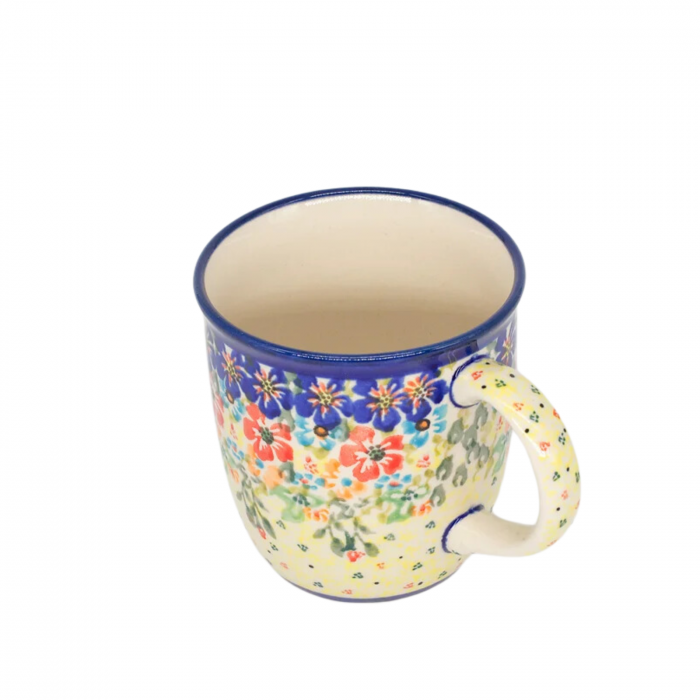 Cana ceramica smaltuita pentru ceai / cafea / vin fiert Poppies All Around, pictata manual, 350 ml [3]