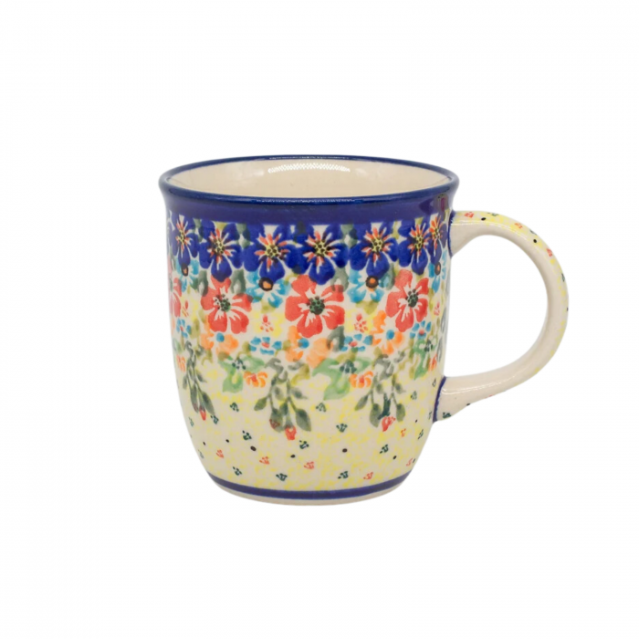 Cana ceramica smaltuita pentru ceai / cafea / vin fiert Poppies All Around, pictata manual, 350 ml [2]