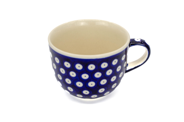 Cana pentru cafea Blue Eyes, ceramica smaltuita, pictata manual, 350 ml [2]