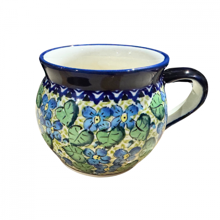 Cana pentru cafea/ceai/vin fiert Blossom in forma de "balon", ceramica smaltuita, pictata manual, 420 ml [2]