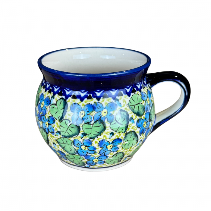 Cana pentru cafea/ceai/vin fiert Blossom in forma de "balon", ceramica smaltuita, pictata manual, 420 ml [10]