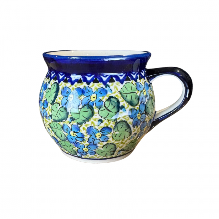 Cana pentru cafea/ceai/vin fiert Blossom in forma de "balon", ceramica smaltuita, pictata manual, 420 ml [7]