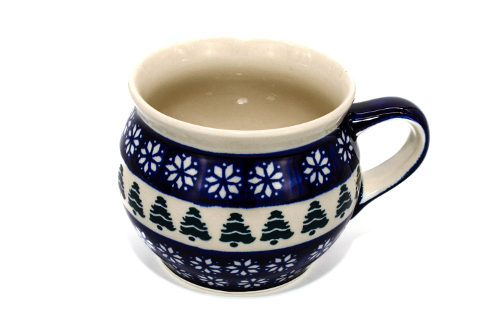 Cana pentru cafea/ceai/vin fiert Christmas Tree in forma de "balon", ceramica smaltuita, pictata manual, 420 ml [5]