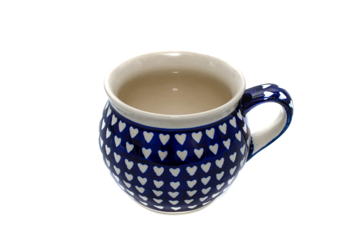 Cana pentru cafea/ceai/vin fiert Love Hearts in forma de "balon", ceramica smaltuita, pictata manual, 320 ml [2]