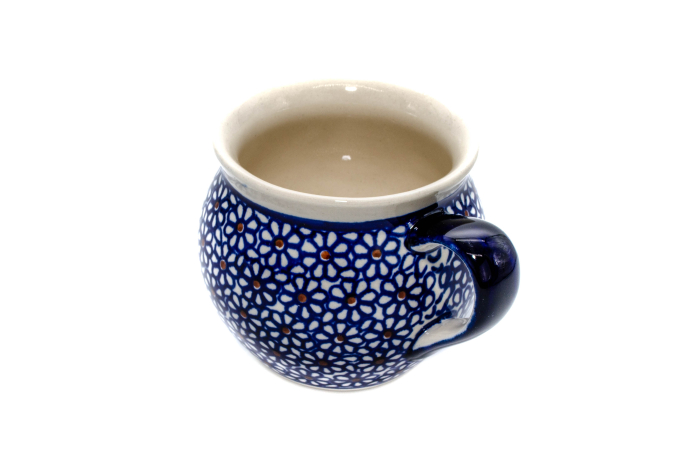 Cana pentru cafea/ceai/vin fiert Petals in forma de "balon", ceramica smaltuita, pictata manual, 320 ml [3]