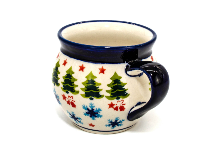 Cana pentru cafea/ceai/vin fiert Winterland in forma de "balon", ceramica smaltuita, pictata manual, 320 ml [5]