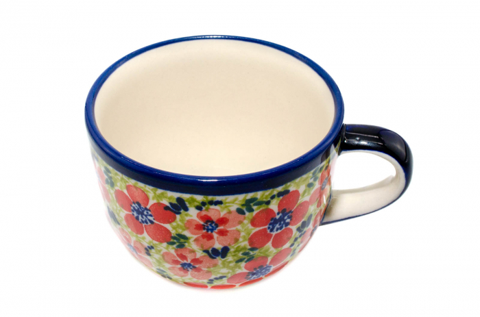 Cana pentru cafea Fire Poppies, ceramica smaltuita, pictata manual, 350 ml [6]