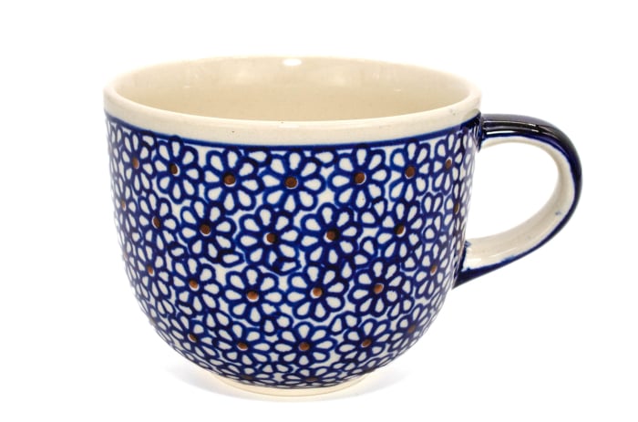 Cana pentru cafea Petals, ceramica smaltuita, pictata manual, 350 ml [4]