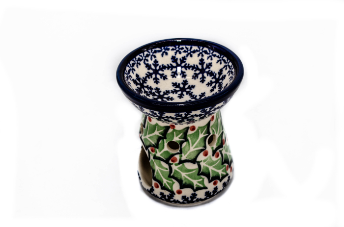 Difuzor aromoterapie cu uleiuri esentiale, Mistletoe, ceramica smaltuita, pictata manual, 10,4 x 8,9 cm [3]