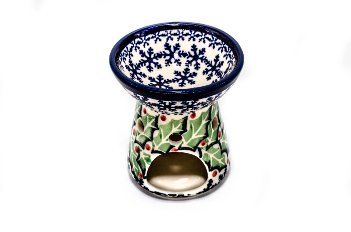 Difuzor aromoterapie cu uleiuri esentiale, Mistletoe, ceramica smaltuita, pictata manual, 10,4 x 8,9 cm [4]