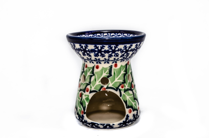 Difuzor aromoterapie cu uleiuri esentiale, Mistletoe, ceramica smaltuita, pictata manual, 10,4 x 8,9 cm [2]