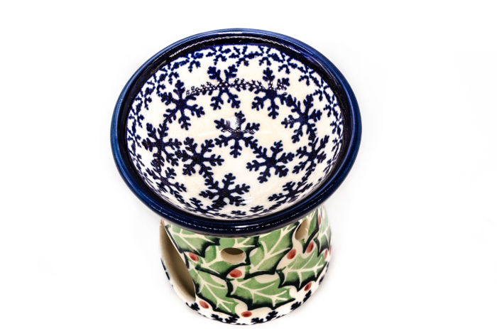 Difuzor aromoterapie cu uleiuri esentiale, Mistletoe, ceramica smaltuita, pictata manual, 10,4 x 8,9 cm [5]