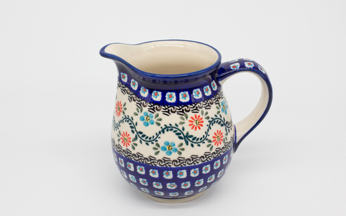 Carafa ceramica smaltuita pentru apa / limonada / vin Euphoria, pictata manual, 850 ml [2]