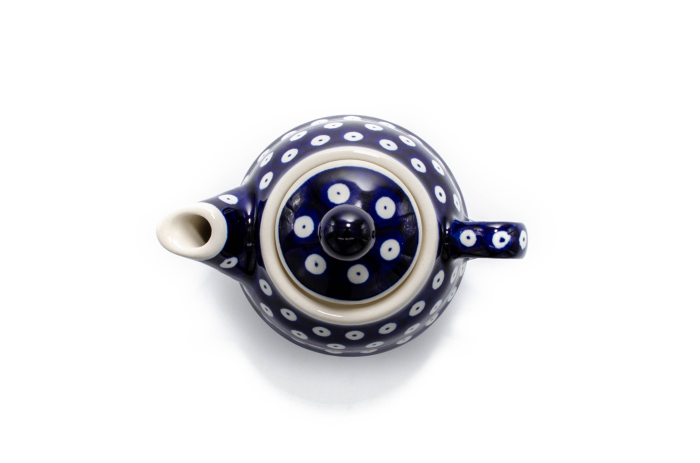 Ceainic Blue Eyes, ceramica smaltuita, pictat manual, 210 ml [4]
