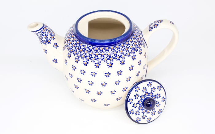 Ceainic Blue Field, ceramica smaltuita, pictat manual, 1,5 L [5]