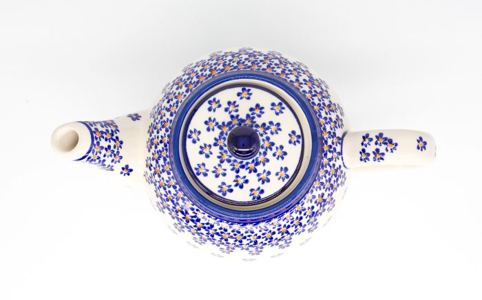 Ceainic Blue Field, ceramica smaltuita, pictat manual, 1,5 L [6]