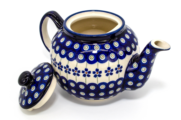 Ceainic cu capac Floral Peacock, din ceramica smaltuita, pictat manual, 1,0 L [4]