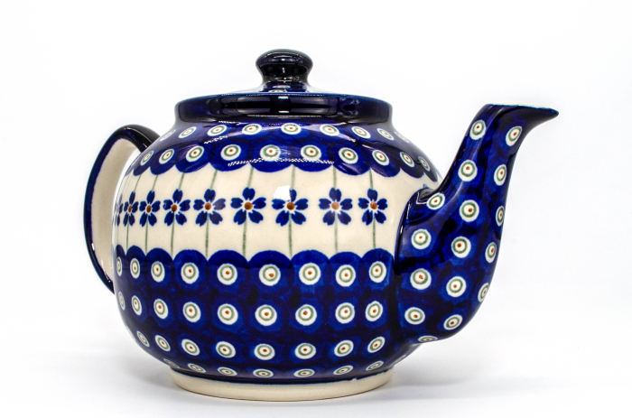 Ceainic cu capac Floral Peacock, din ceramica smaltuita, pictat manual, 1,0 L [2]