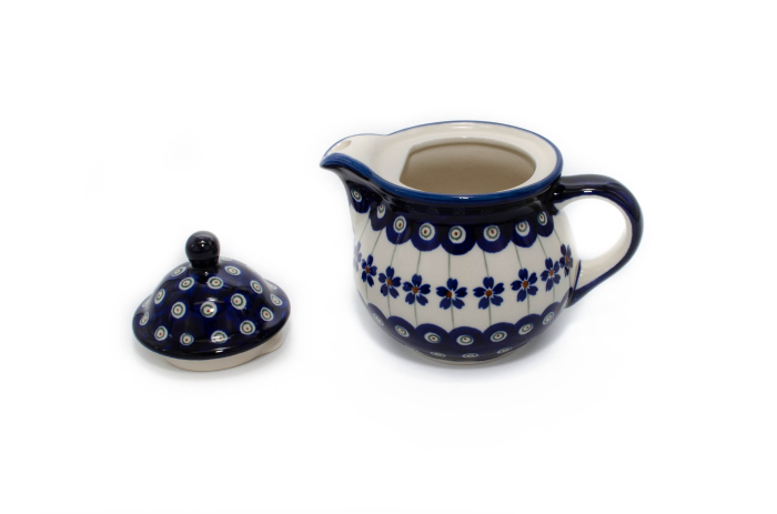 Ceainic Floral Peacock, ceramica smaltuita, pictat manual, 300 ml [2]