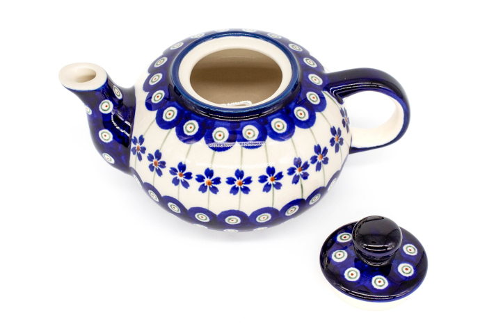 Ceainic Floral Peacock, ceramica smaltuita, pictat manual, 420 ml [10]