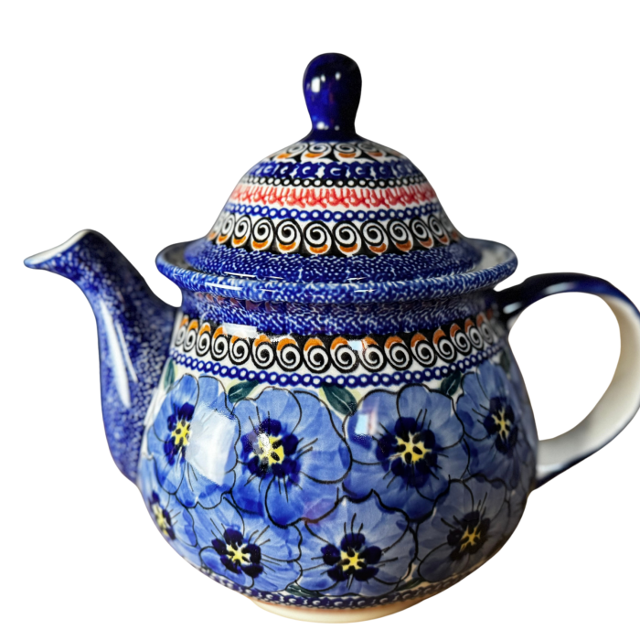 Ceainic Hibiscus Drops, ceramica smaltuita, pictat manual, 1,7 L [4]