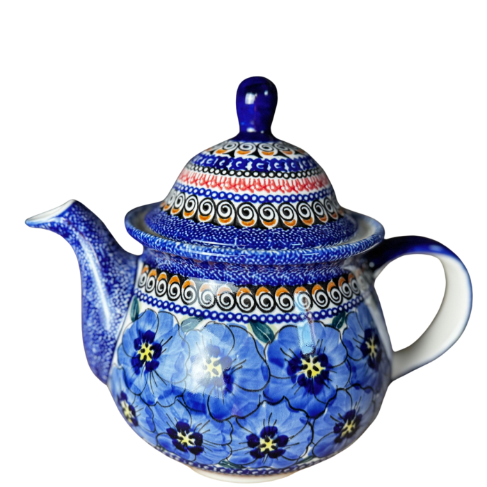 Ceainic Hibiscus Drops, ceramica smaltuita, pictat manual, 1,7 L [2]