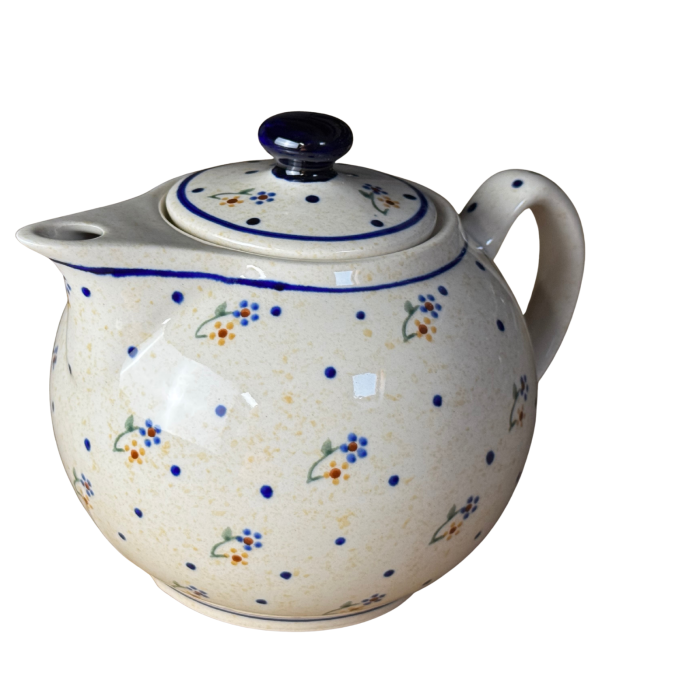 Ceainic Little Flowers, ceramica smaltuita, pictat manual, 1 L [9]