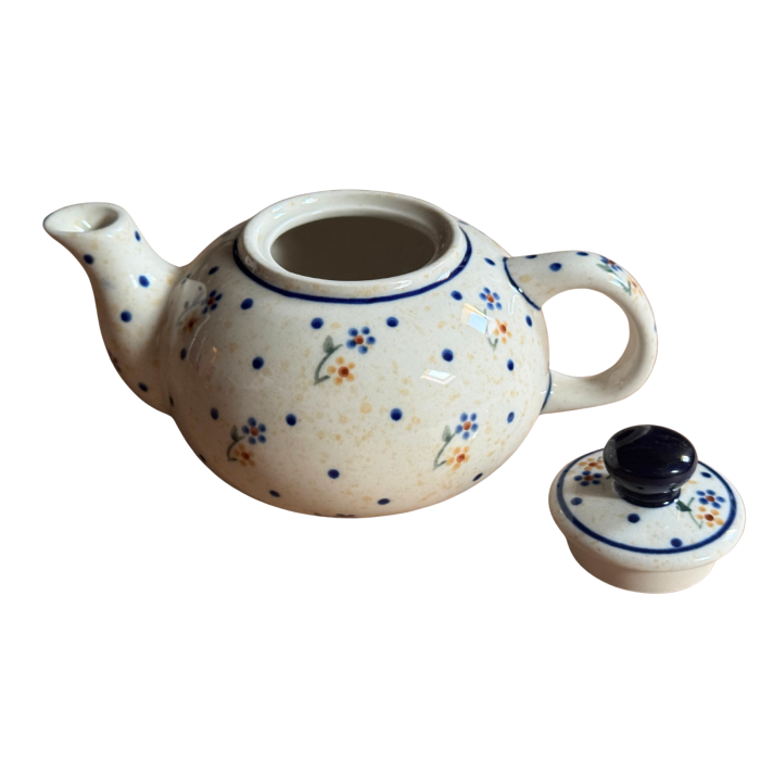 Ceainic Little Flowers, ceramica smaltuita, pictat manual, 420 ml [3]