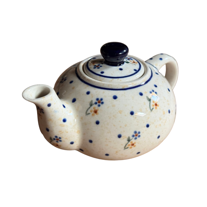 Ceainic Little Flowers, ceramica smaltuita, pictat manual, 420 ml [4]