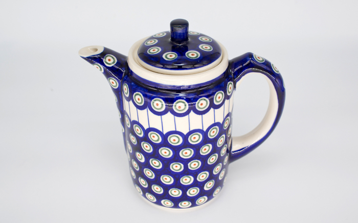 Ceainic Peacock Eyes, ceramica smaltuita, pictat manual, 1,25 L [2]