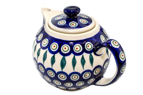 Ceainic Peacock Tear Drops, ceramica smaltuita, pictat manual, 1 L [3]