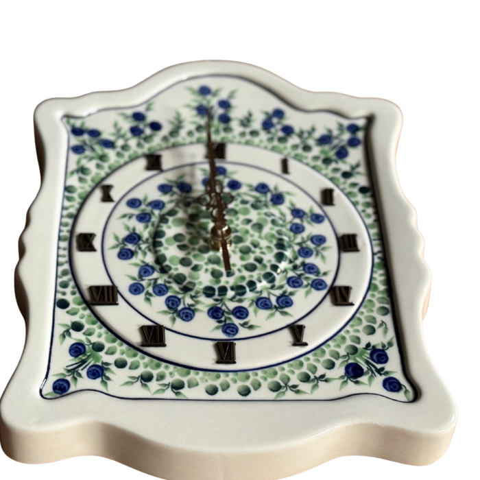 Ceas de perete Berries, ceramica smaltuita, pictat manual, 22,3 x 29,7 cm [4]