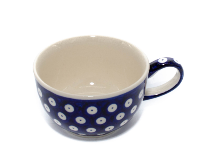 Ceasca pentru cafea Blue Eyes, ceramica smaltuita, pictata manual, 210 ml [2]