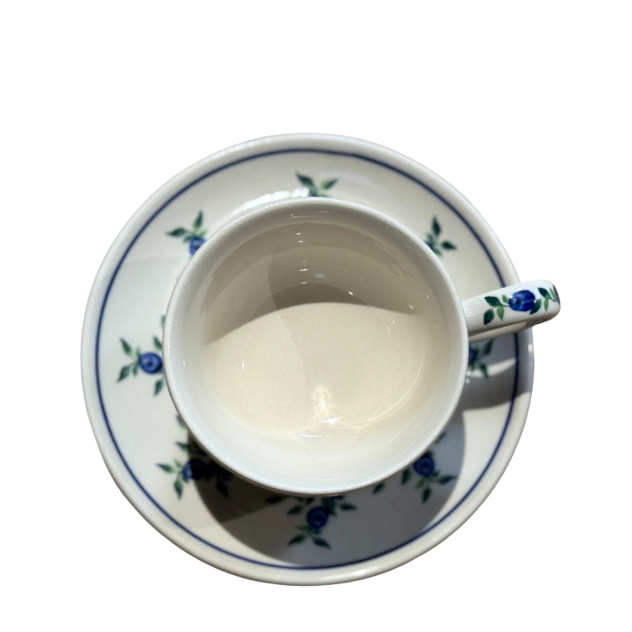 Ceasca pentru cafea cu farfurie Berries, ceramica smaltuita, pictata manual, 210 ml [5]