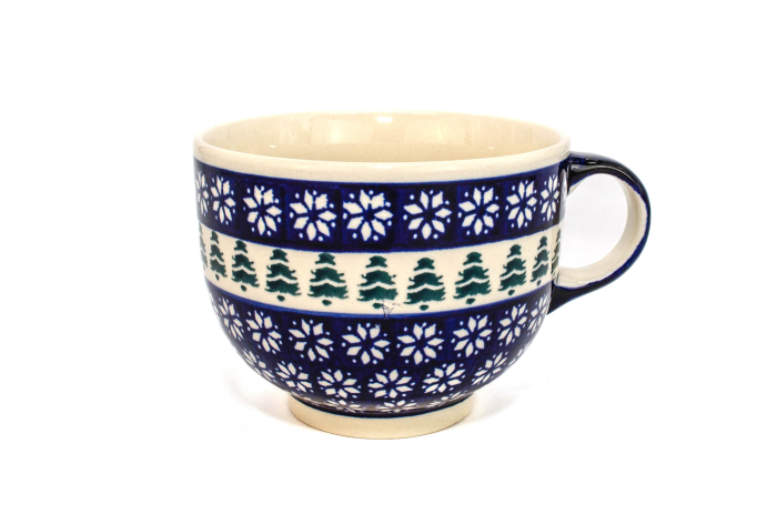 Ceasca XXL pentru cafea, ceai, cereale cu lapte Christmas Tree, ceramica smaltuita, pictata manual, 500 ml [3]