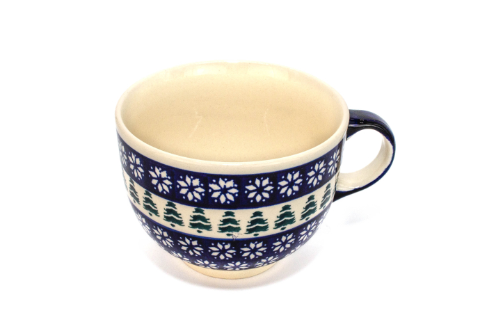 Ceasca XXL pentru cafea, ceai, cereale cu lapte Christmas Tree, ceramica smaltuita, pictata manual, 500 ml [2]