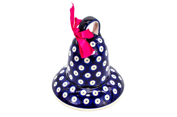 Clopotel din ceramica Blue Eyes, ceramica smaltuita, pictata manual, 11,4 cm [2]