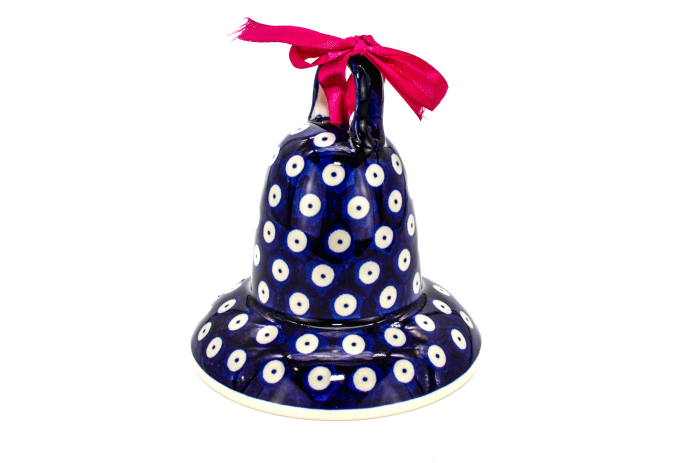 Clopotel din ceramica Blue Eyes, ceramica smaltuita, pictata manual, 11,4 cm [4]
