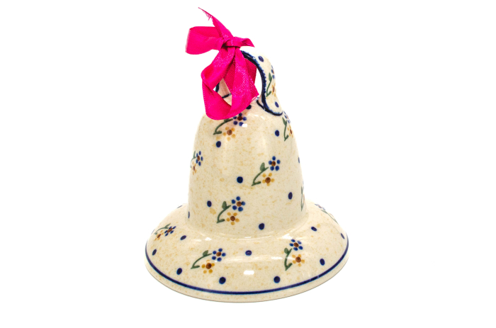 Clopotel din ceramica Little Flowers, ceramica smaltuita, pictata manual, 11,4 cm [2]