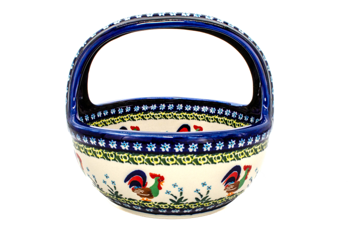 Cosulet decorativ Vintage Rooster, ceramica smaltuita, pictat manual [1]