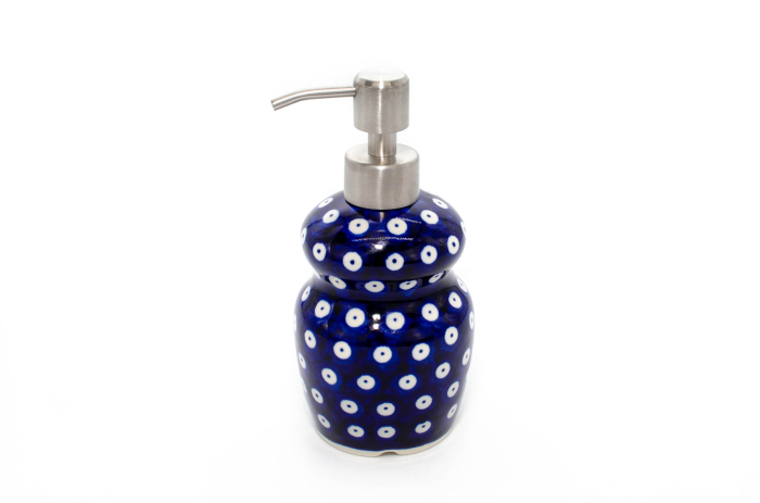 Dozator sapun lichid Blue Eyes, ceramica smaltuita, pictata manual, 17,0 cm [2]