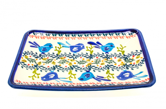 Farfurie desert, Flower Field, ceramica smaltuita, rotunda, intinsa , pictata manual, 18,3 x 12,3 cm [2]