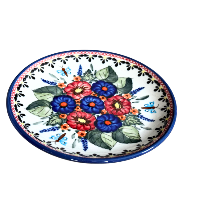 Farfurie desert, Poppy Fountain, rotunda intinsa, ceramica smaltuita, pictata manual, 16.0 cm [3]