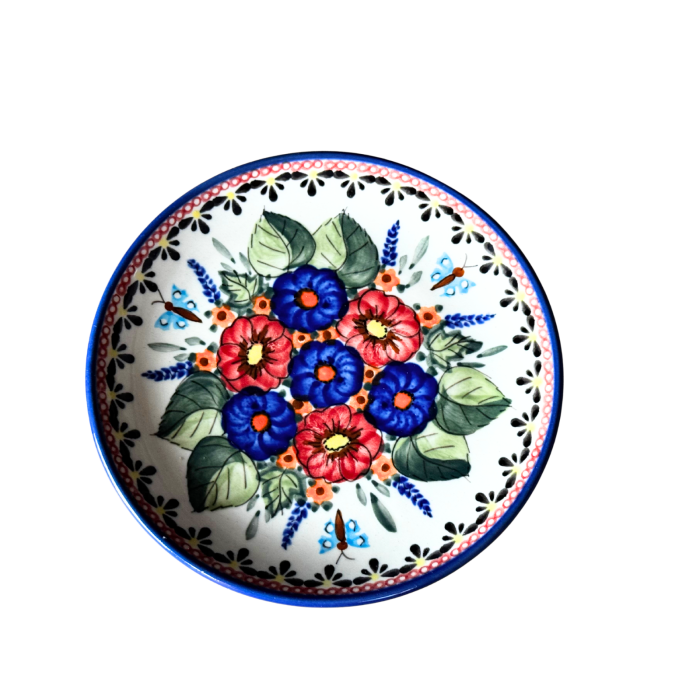 Farfurie desert, Poppy Fountain, rotunda intinsa, ceramica smaltuita, pictata manual, 16.0 cm [5]