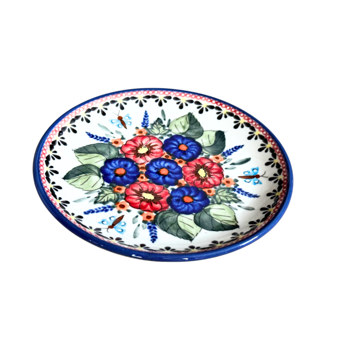 Farfurie desert, Poppy Fountain, rotunda intinsa, ceramica smaltuita, pictata manual, 16.0 cm [2]